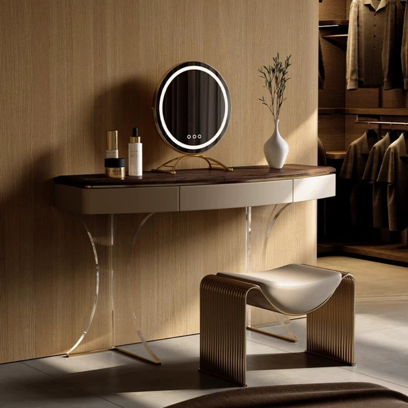 Master Bedroom Light Luxury Style Dresser, Walnut