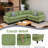 L Shaped Sectional Couch, Modular Corner Sofa 6 Seat Sectional Sofa For Living Room-1006014661-1006014657