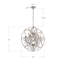 Lustre sphère à cadre en fer orné de 23 po Dearbhail, finition nickel satiné