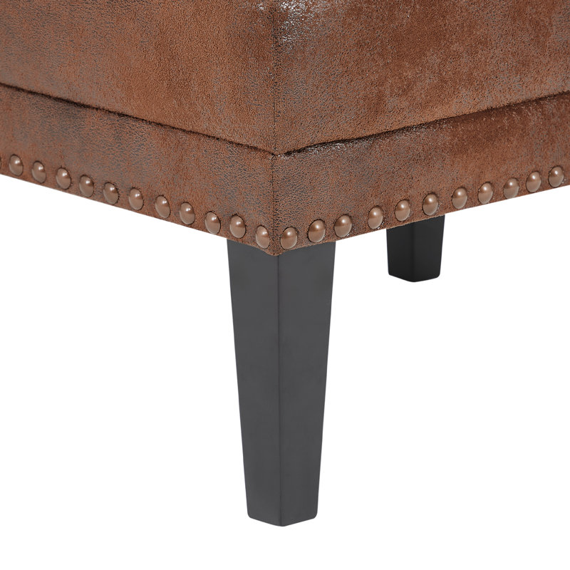 Adetola Upholstered Wingback Chair With Ottoman Footstool