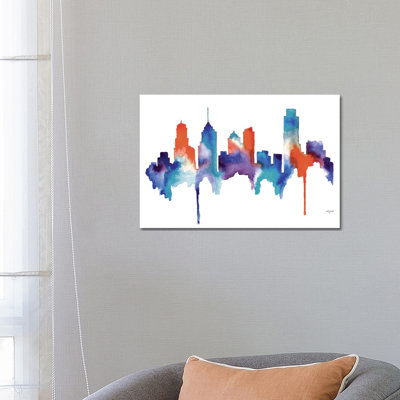 Philly Skyline by Kelsey McNatt - Wrapped Canvas Painting