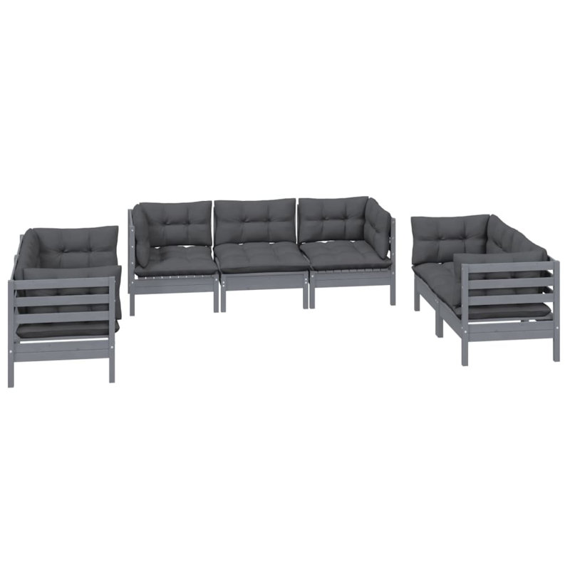 Canapé d'extérieur avec coussins de 25 po de largeur Ivadell, Gris, Gris