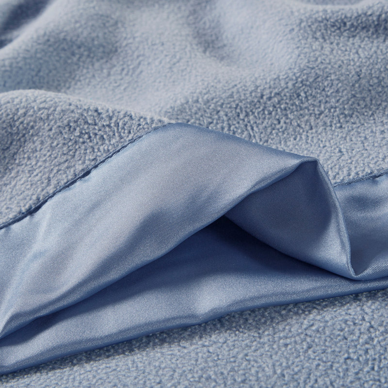 Couverture en micropolaire, Bleu, Très grand lit