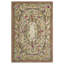 Small Scatter Size Wool Hooked Ivory American Antique 1930s Rug