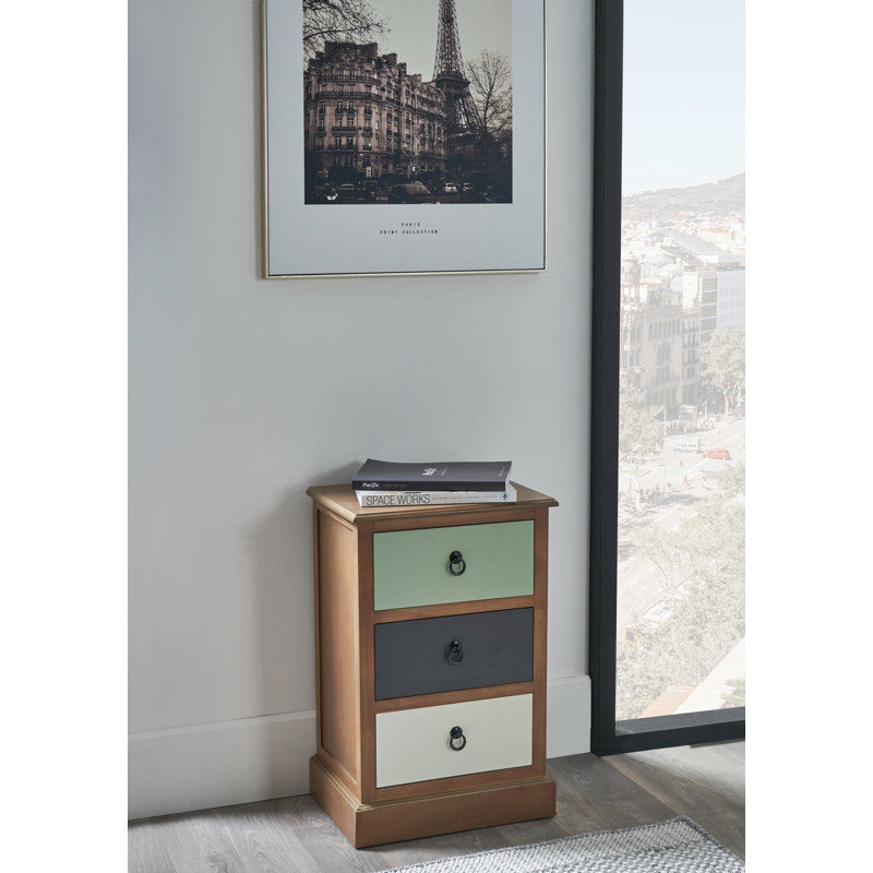 42cm W Solid Wood Bedside Table