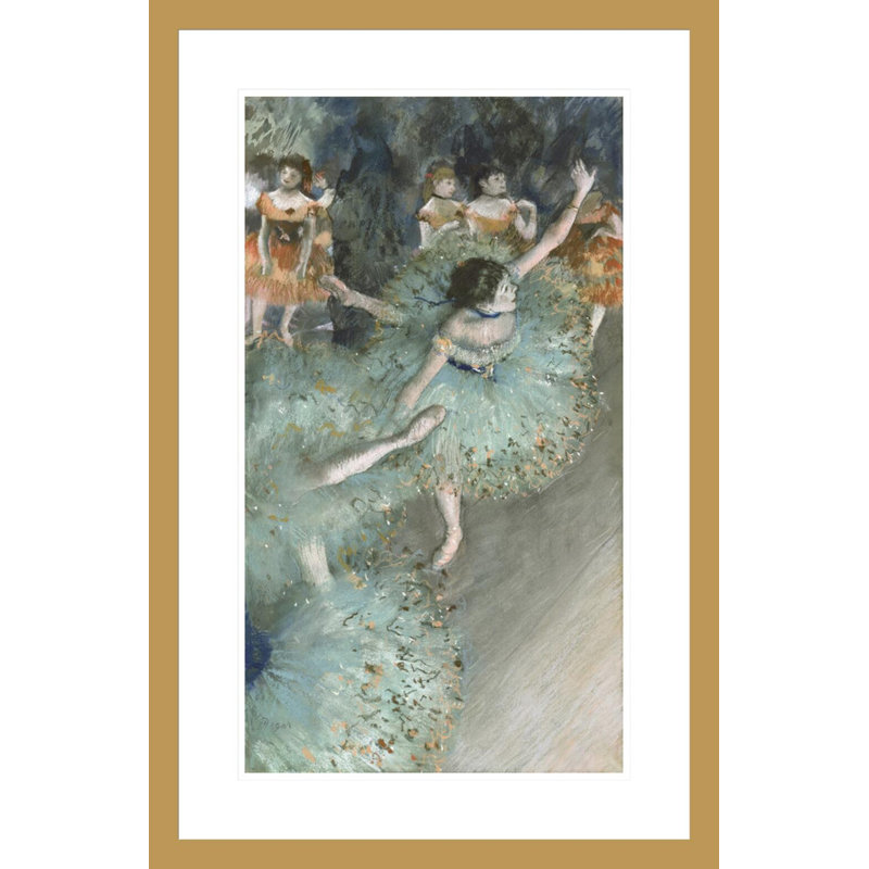 «Swaying Dancer (Dancer in Green)» par Edgar Degas, impression giclée encadrée, H 29,5 po x l 19,37 po