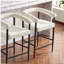 Ensemble de 2 tabourets de bar modernes en tissu de velours, tabouret de bar avec structure en métal et accoudoirs, tabouret de bar pour îlot de cuisine, restaurant