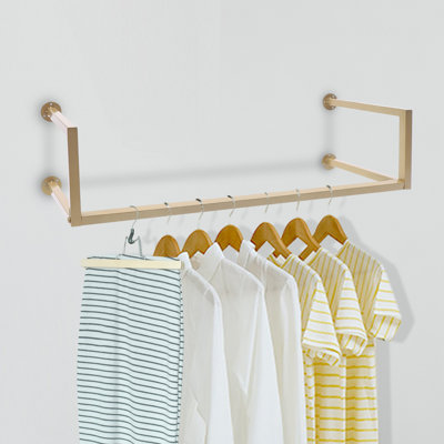 Trifon 39.3'' Metal Wall Mounted Clothes Rack