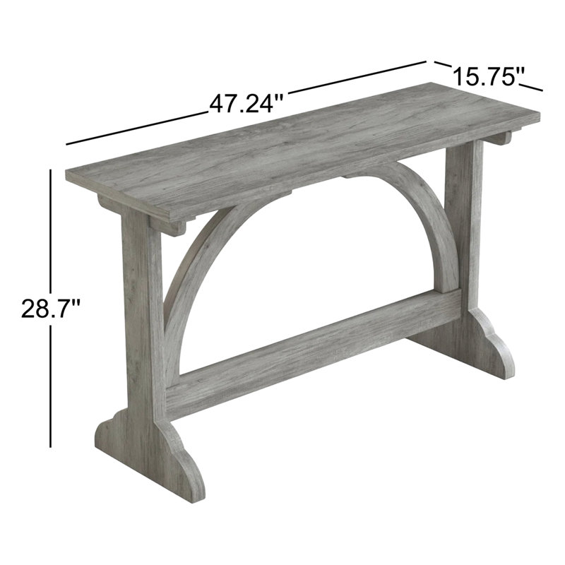 Console 47,24 po Zariyah, Chêne gris rétro