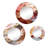 Subtle Serenity Liquid Art Gold Waves I Round Wall Mirror