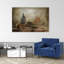 Moody Rainy Pomegranates Rustic Vintage Abstract Autumn Fruit Wall Art Print 1 Piece Wrapped Canvas Wall Art-754296494