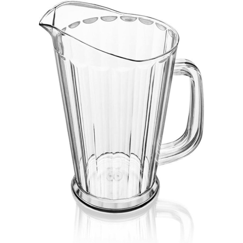 Pichet à eau en plastique en polycarbonate Resturant-Grade (style conique (transparent), 60 oz (ensemble de 12))
