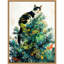«Cats Life Christmas Tree» par Ilora, reproduction d'art sur toile encadrée-1414779805