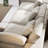 Linen White Living Straight Sofa