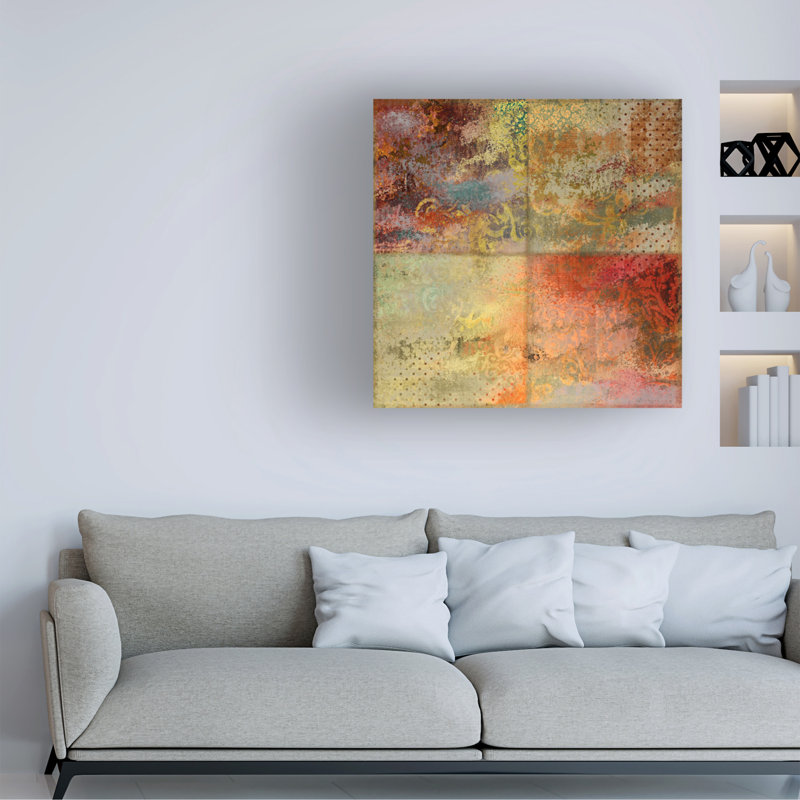 Art sur toile "Prisme et peinture", H 14 po x l 14 po