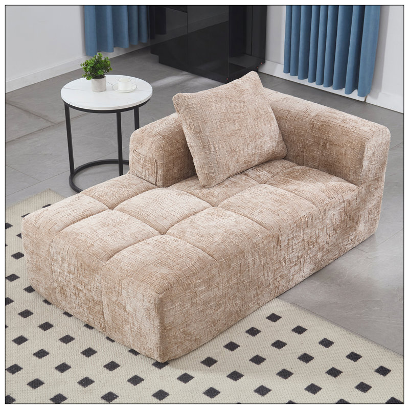 Canapé en chenille, canapé modulaire minimaliste pour salon, chambre à coucher et salon d'appartement, Kaki