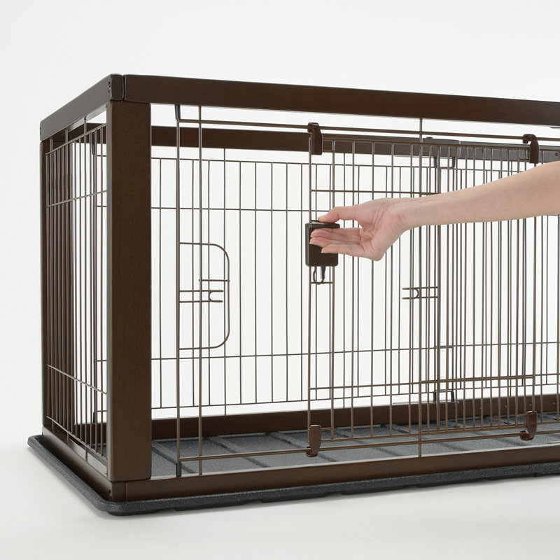 Caisse de voyage extensible pour animaux, Petit H 24 po x l 35,80 po x P 24,60 po, Brun foncé