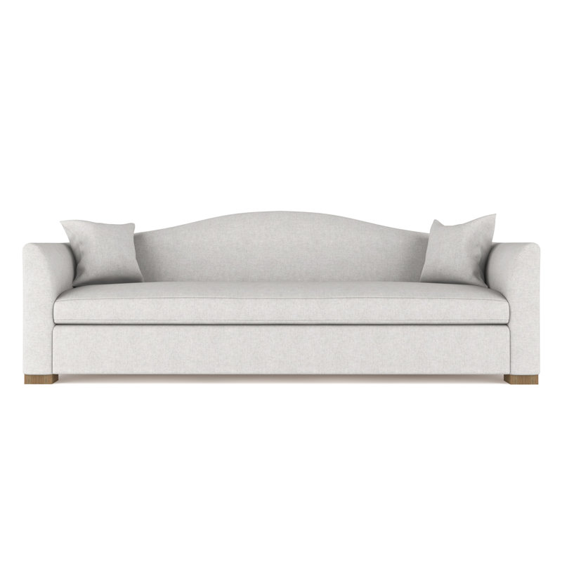 Canapé Horatio, Velours moelleux trainée argentée, H 33 po x l 108 po x P 36 po, Ébène