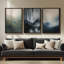Art mural encadré, impressions murales abstraites rétro sur toile 16 po x 24 po-1873360579-1873360578