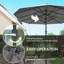 Easy To Use Doublesided Parasol With Base,Patio Parasol With LED Solar Lights,Parasol Doublesided Sun Umbrella
