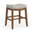 Bar Stools, 24 Inch Fabric Counter Height Bar Stools, Saddle Barstools For Kitchen Island With Nailhead Trim Tufted Button-1384273305-1384273286