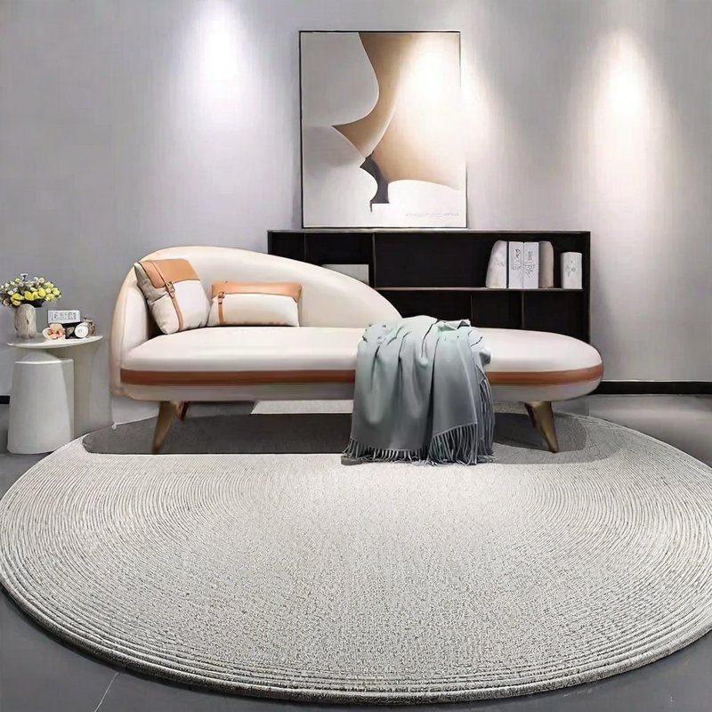 Faux leather chaise longue solid wood frame, Creamy White