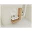 Meuble-lavabo mural 30 po avec lavabo en résine imitation chêne