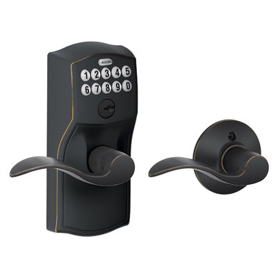 Accent Keypad Lever with Camelot Trim