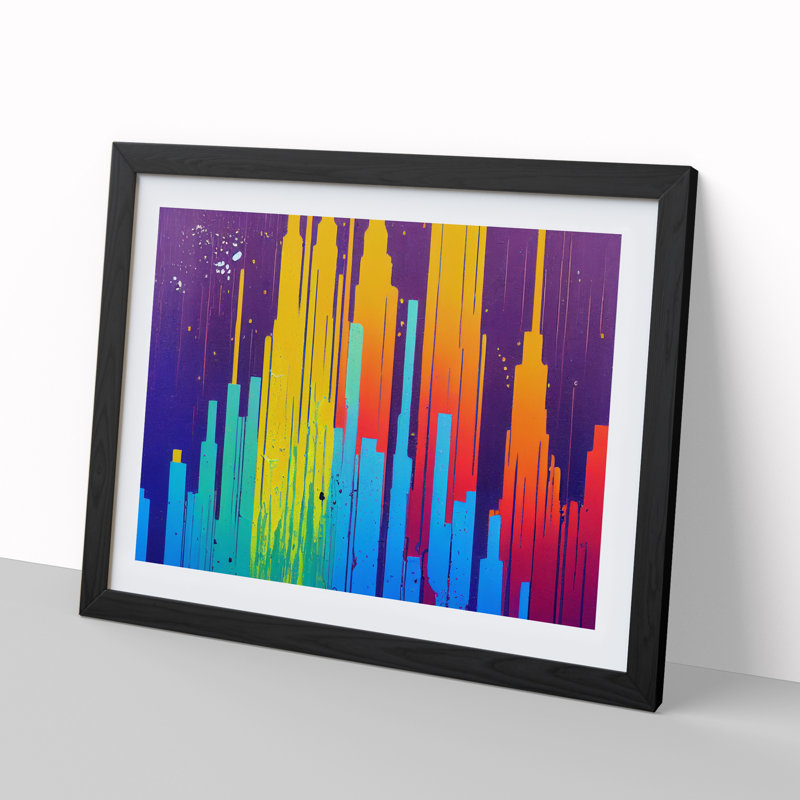 Spellbinding City Skyline Architecture - Framed Print, Black Frame, 46cm H x 64cm W