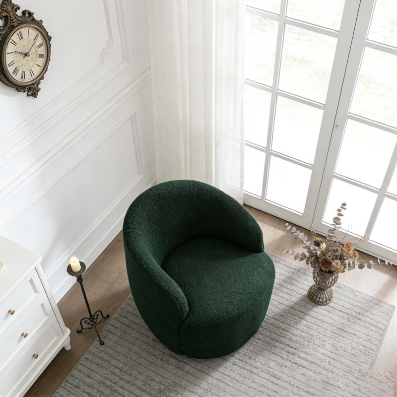 Fauteuil demi-tonneau Teddy, Vert