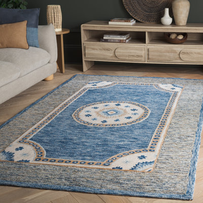 Metro 708 touffeté à la main 80% laine; Tapis géométrique 20% coton