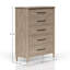 Commode 5 tiroirs finition sable