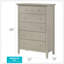 Coffre Glond Furniture Hammond, champagne argenté