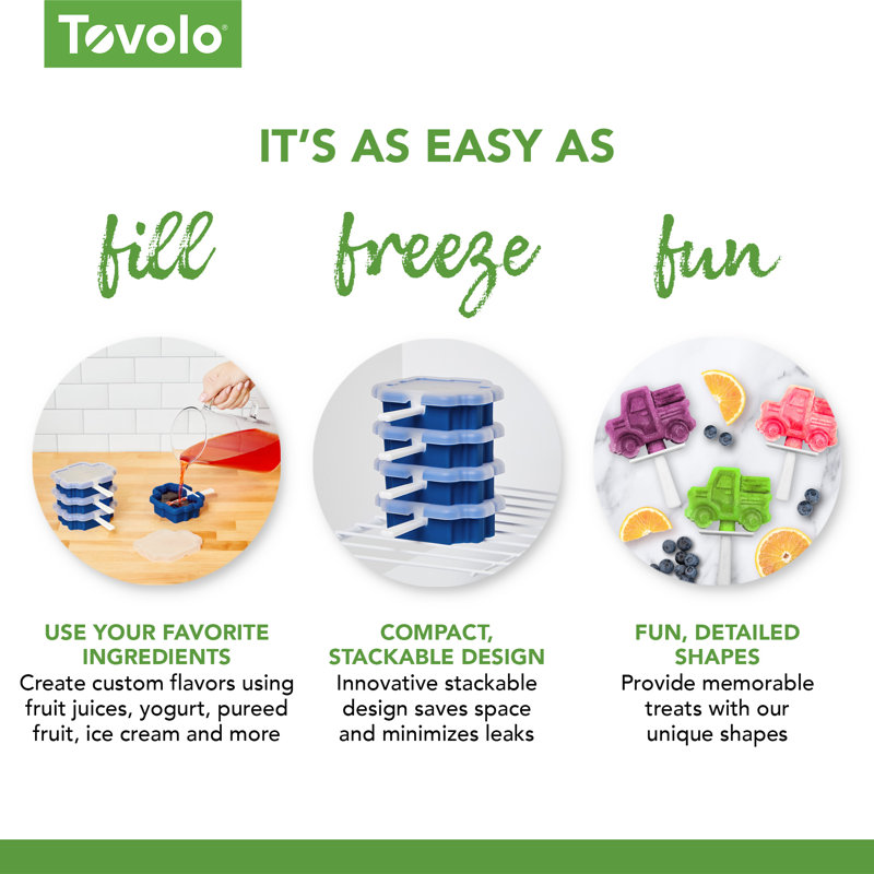 Tovolo Truck Stackable Pop Molds (Set of 4)
