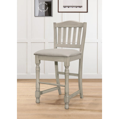 Corsair Upholstered Counter Stool with Solid Wood Frame