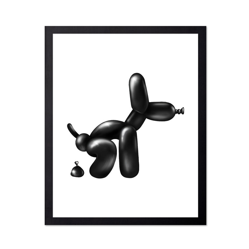 Chien caca en ballon n ° 1, Unframed, Poster, 08"H x 10"W