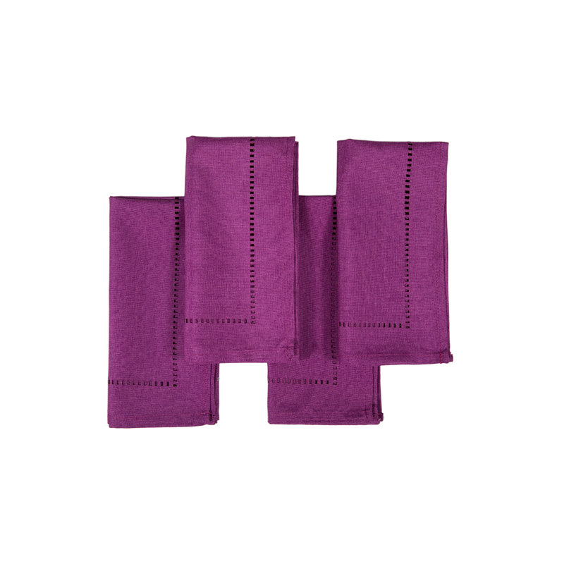 Evanston Polyester Napkin, Plum