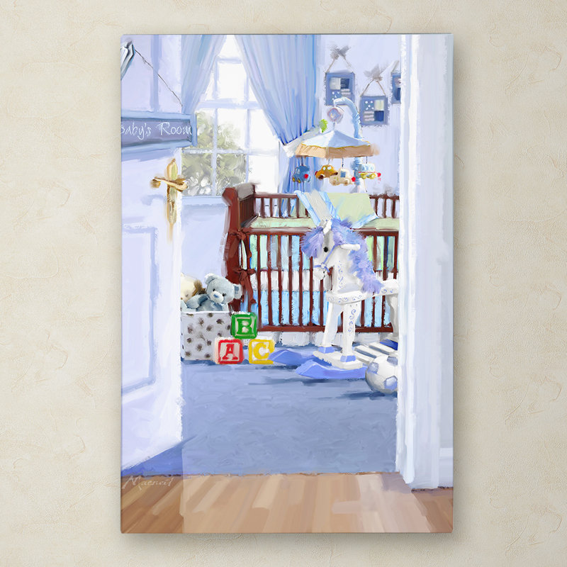 « garçon room », art sur toile, H 19 po x l 12 po x P 2 po