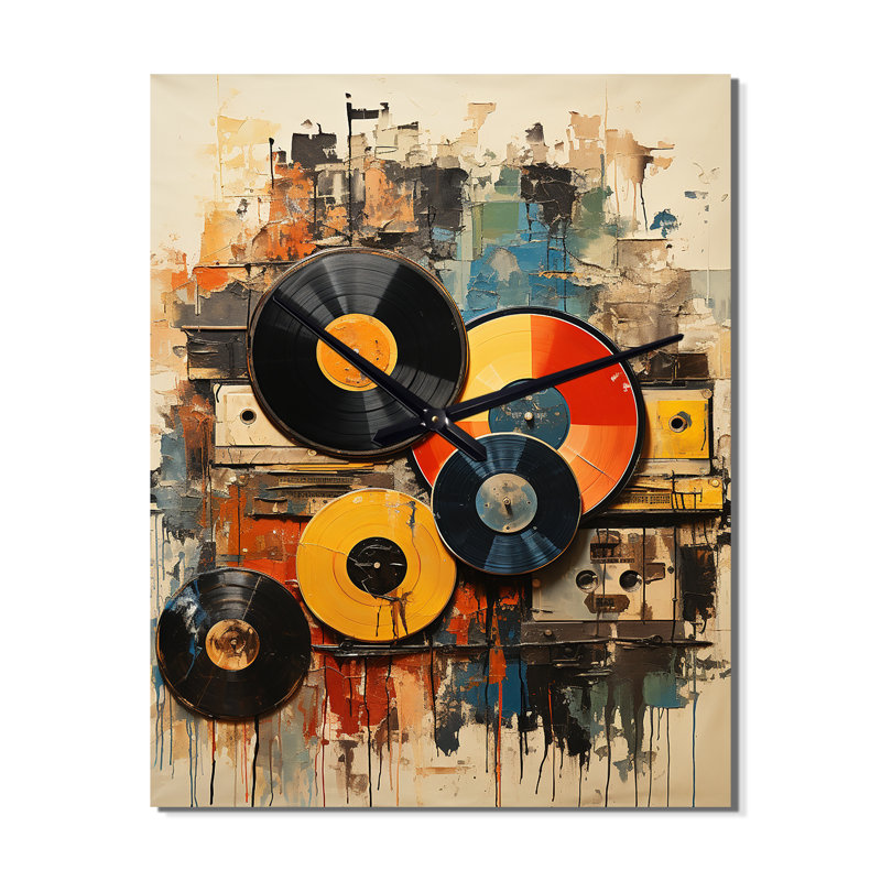 Horloge murale vinyle, Petit