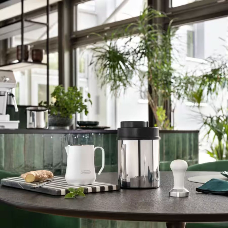 De'Longhi 51mm Coffee Tamper with Flat Stainless Steel Base in White