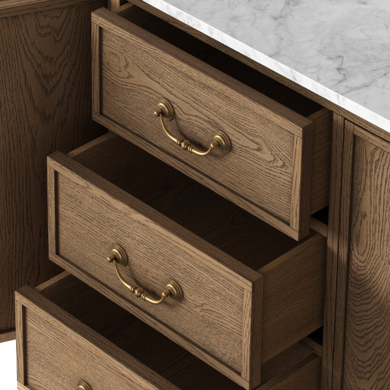 Elliston Double Vanity-Carrara Marble