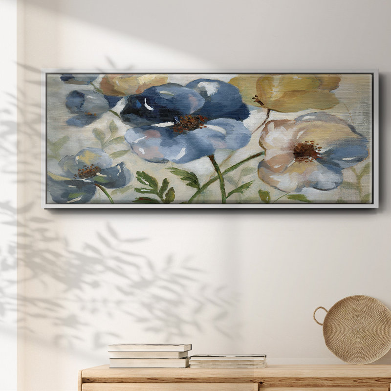 Fleurs d'hiver - toile encadrée, H 20 po x l 50 po