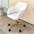 Swivel Accent Chairs with Metal Legs and Universal Wheels, Adjustable Height Office Chair-1633166480-1642195758