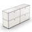 Modular Metal Drawer Sideboard File Cabinet Dining Cabinet Shelf Bookcase 2-Tier Storage-602172959