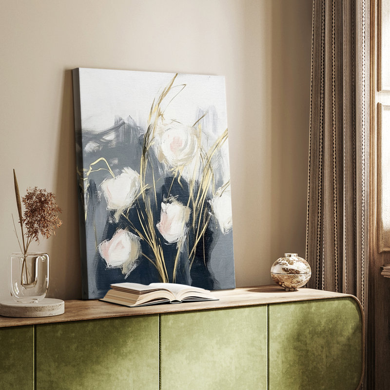 Série FLORAL DCLXVIII - Toile tendue avec châssis Premium - Prêt à être accroché, H 12 po x l 8 po