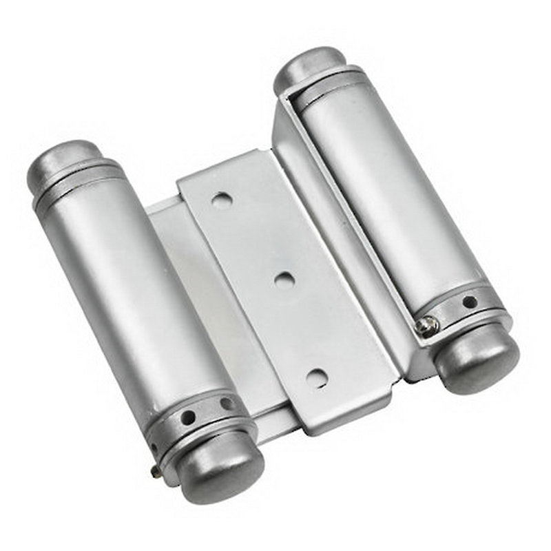 Charnières de porte à paires de ressorts h 3,75 po x l 5,8 po, Chrome satiné