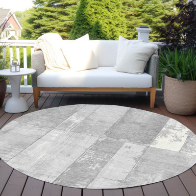 Tapis intérieur / extérieur gris lavable à la machine Xhevrie