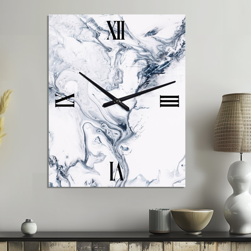 Horloge murale abstraite Marble, Médium
