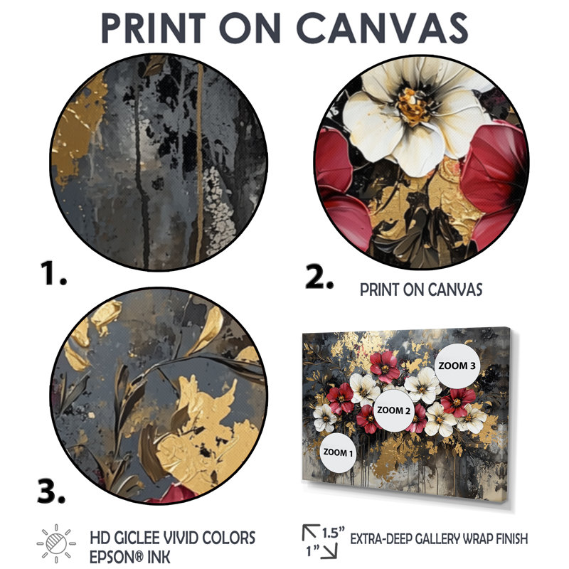 Cristal violet fleurs Wild Harmony II - cornouiller, art mural, H 12 po x l 20 po, Toile tendue, Ne s'applique pas