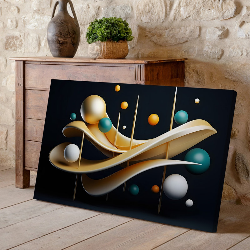 Toile, création d'une composition abstraite visuellement saisissante avec un arrangement dynamique d'art mural de formes fluides et fluides sur toile